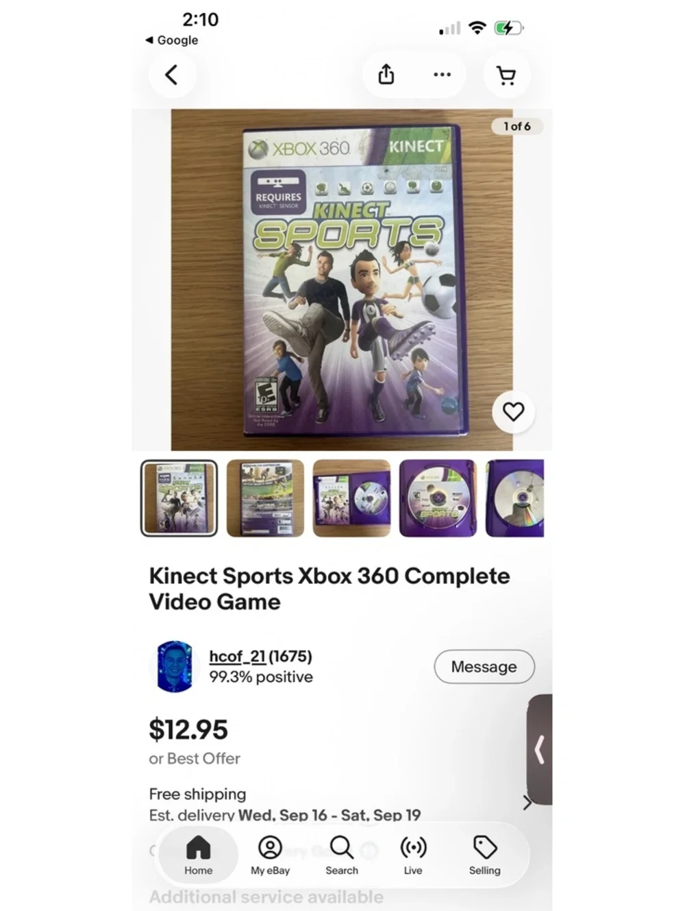 Kinect Sports Xbox 360 Complete Video Game